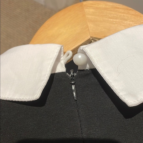 Classic Black Dress with White Collar - Picture 4 of 4